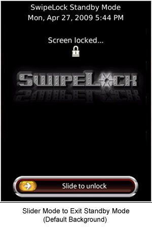SwipeLock - Slider Mode to Exit Standby Mode (Default Background)