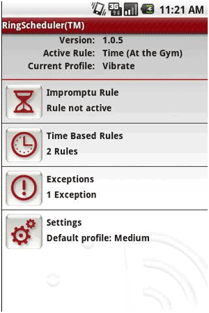 RingScheduler - Change Ring Settings by Time/Appointments